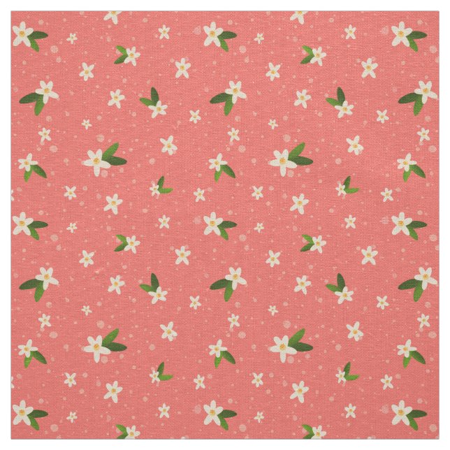 Orange Blossom Pattern Fabric (Swatch)