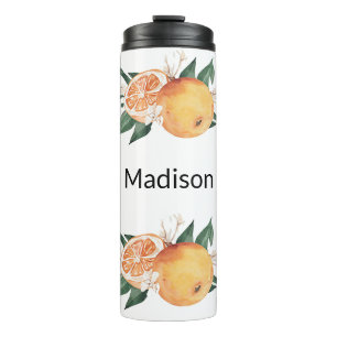 Orange Blossom Personalised Thermal Tumbler