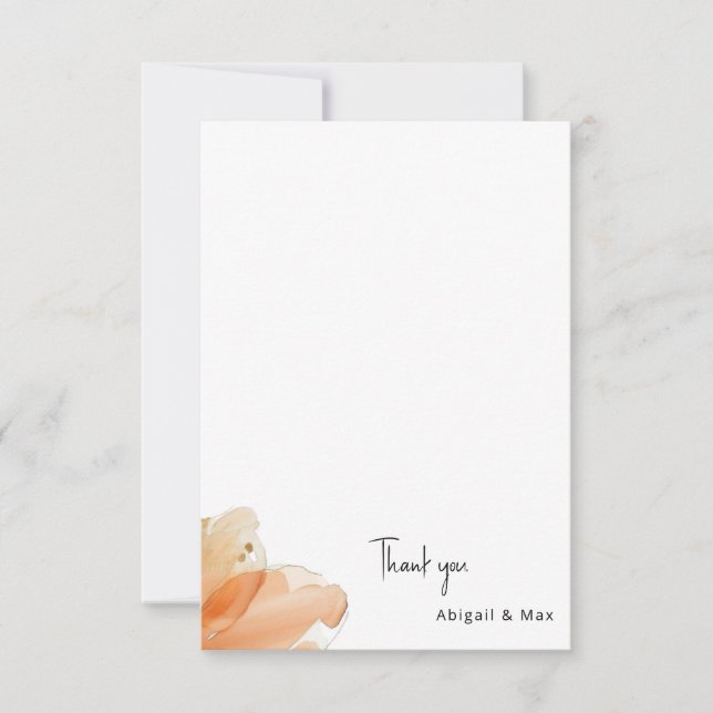 Orange Blossom Personalised Wedding  Thank You Card (Front)