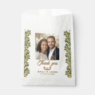 Orange Blossom Photo Wedding Favour Bag