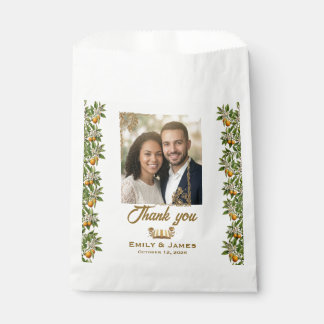 Orange Blossom Photo Wedding Favour Bag