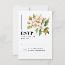 Orange Blossom RSVP Card