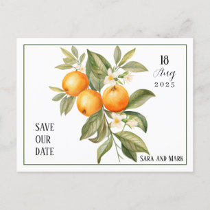 Orange Blossom Save the Date Postcard