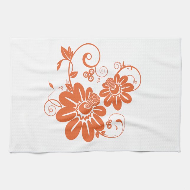 Orange Blossom Tea Towel (Horizontal)