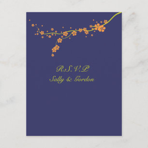 Orange Blossom Wedding RSVP Card