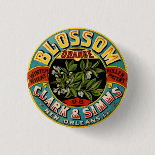 Orange Blossom Winter Wheat 3 Cm Round Badge
