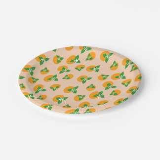 Orange Blossoms Paper Plate