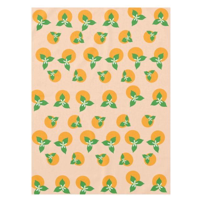 Orange Blossoms Tablecloth (Front)