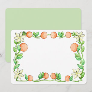 Orange Blossoms Thank You Card