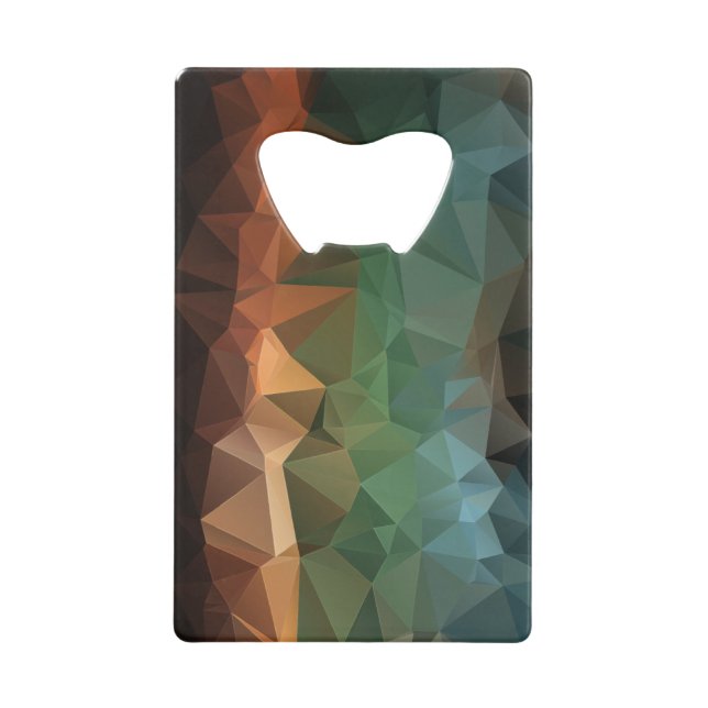 Orange Blue Abstract Pyramid Art (Front)