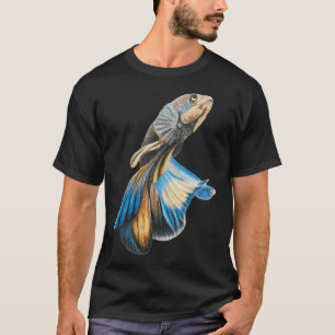Orange Blue Betta Fish T-Shirt