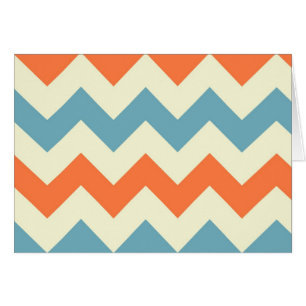 Orange blue chevron zigzag stripes zig zag pattern