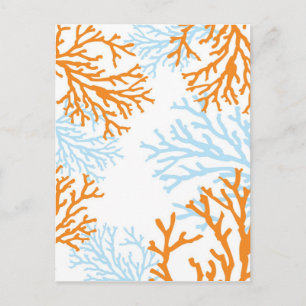 Orange & Blue Coral postcards