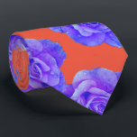Orange Blue Floral Rose Modern Gift Favor 2026 Tie<br><div class="desc">Designed with cool orange blue floral patterns that makes a great gift or party favor for birthdays,  weddings,  wedding anniversary or any events or celebrations!</div>