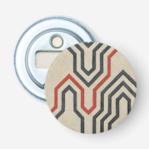 Orange & Blue Graphic Lines Bottle Opener