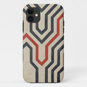 Orange & Blue Graphic Lines iPhone 11 Case