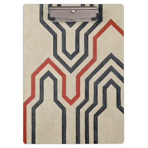 Orange & Blue Graphic Lines Clipboard