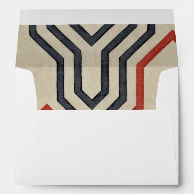 Orange & Blue Graphic Lines Envelopes (Back (Bottom))