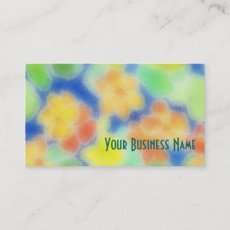 Orange, Blue Green Abstract Business Card