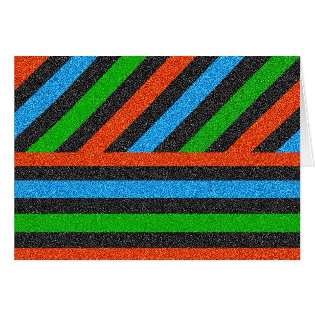 Orange, Blue, Green, Black Glitter Striped STaylor (Front Horizontal)