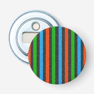 Orange, Blue, Green, Black Glitter Striped STaylor Bottle Opener