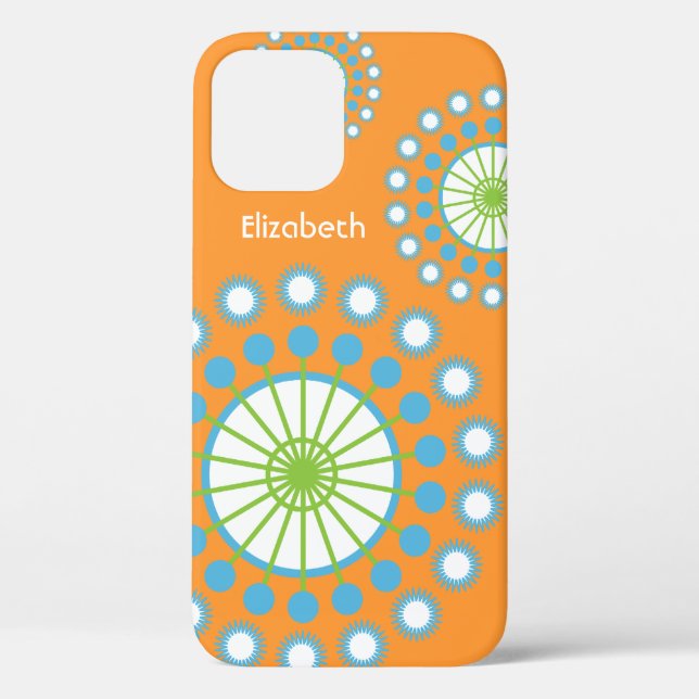 Orange, Blue, Green Pinwheel iPhone 5 Vibe Case (Back)