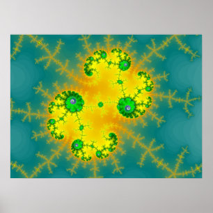 Orange/Blue Julia (Print) Poster