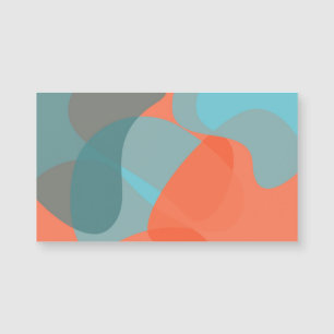 Orange, blue, modern, trendy wavy organic shapes