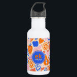 Orange Blue Monogram Fruits Vegetables  532 Ml Water Bottle<br><div class="desc">The Orange Blue Monogram Fruits Vegetables Coffee Mug is a vibrant and personalised way to enjoy your favourite beverages. Featuring a lively combination of orange and blue hues, along with a playful fruits and vegetables pattern, this mug adds a pop of colour to your kitchen or office space. The custom...</div>
