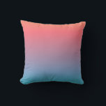 Orange Blue Ombre Modern Cushion<br><div class="desc">Orange Blue Ombre Modern Throw Pillow</div>