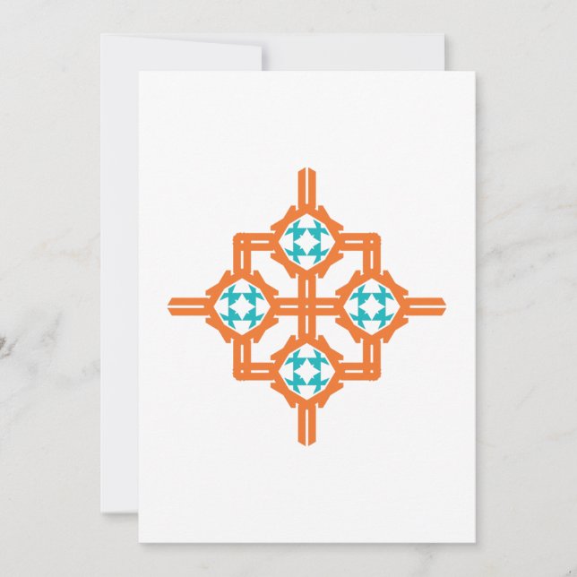 Orange blue ornament (Front)