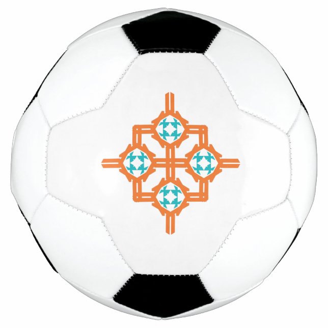 Orange blue ornament football (Front)