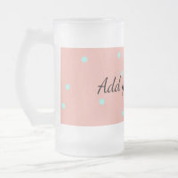 Orange blue polka dots abstract add name text t th
