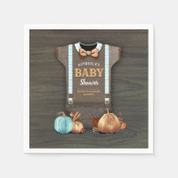 Orange Blue Pumpkins and Bodysuit Fall Baby Shower