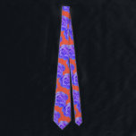 Orange Blue Purple Floral Rose Modern Colourful Tie<br><div class="desc">Designed with cool orange blue floral patterns that makes a great gift or party favour for birthdays,  weddings,  wedding anniversary or any events or celebrations!</div>
