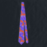Orange Blue Purple Floral Rose Modern Colourful Tie<br><div class="desc">Designed with cool orange blue floral patterns that makes a great gift or party favour for birthdays,  weddings,  wedding anniversary or any events or celebrations!</div>