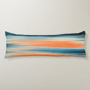Orange Blue Stripes Body Cushion