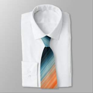 Orange Blue Stripes Tie