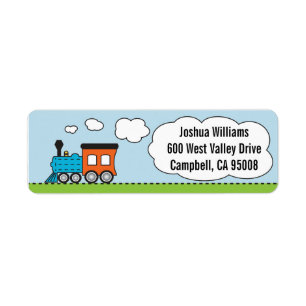 Orange/Blue Train Address Labels