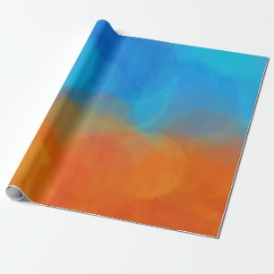 orange blue wrapping paper