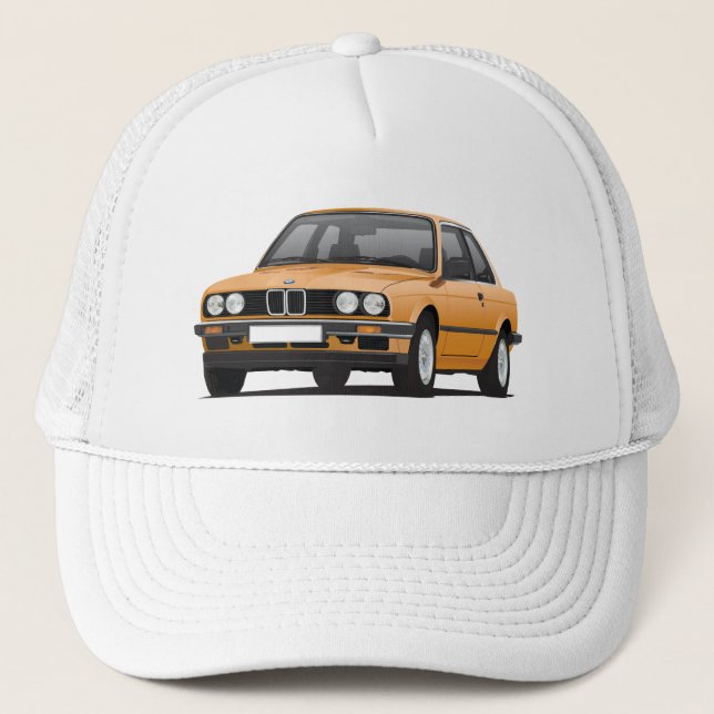 Orange BMW 3 series (E30) Trucker Hat (Front)