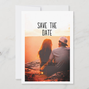 orange boho save the date QR add website name phot Invitation
