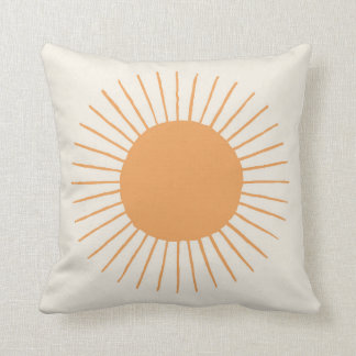 orange boho sun dorm decor pillow