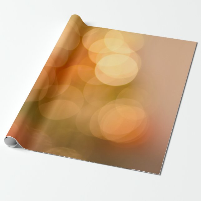 Orange bokeh lights wrapping paper (Unrolled)