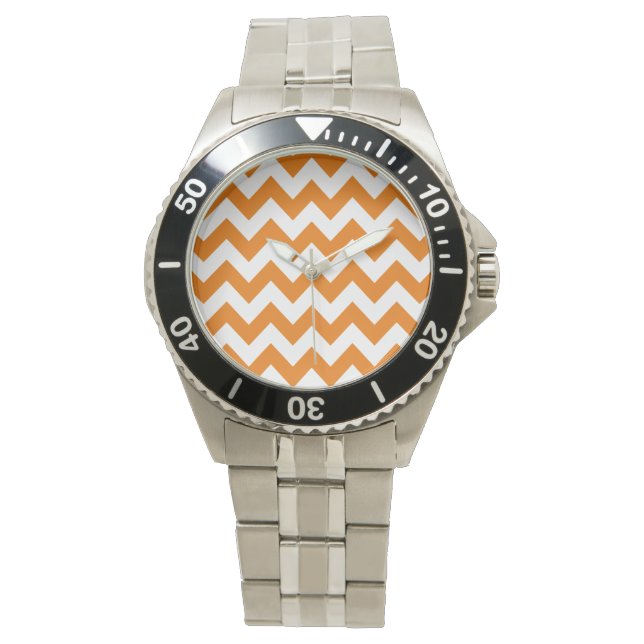 Orange Bold Chevron Watch (Front)