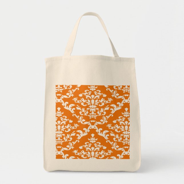 Orange Bold Damask @ Emporiomoffa Tote Bag (Front)