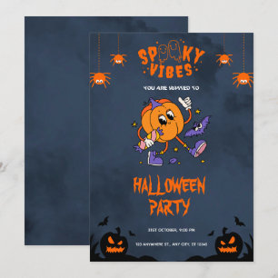 Orange Bold Halloween Party Invitation
