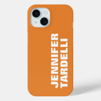 Orange Bold Minimalist Modern Elegant Add Name