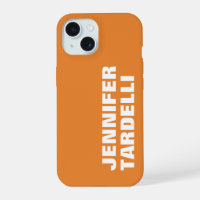 Orange Bold Minimalist Modern Elegant Add Name