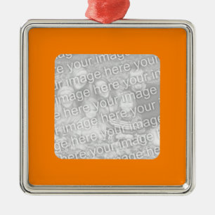 Orange Border Photo Ornament